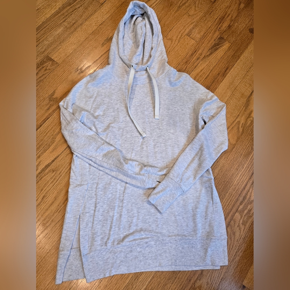 Athleta Tunic Sweatshirt Hoodie Heather Gray Size XS